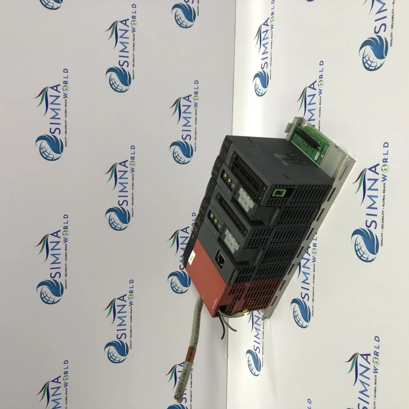 Mitsubishi PLC rack with modules, likely Mitsubishi MELSEC system thumbnail 4